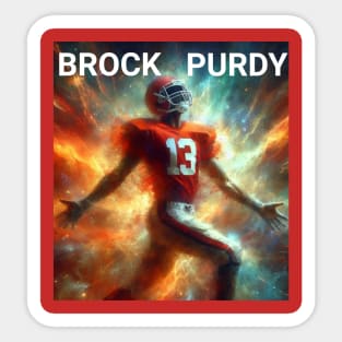 Brock Purdy oil paint American football Sticker